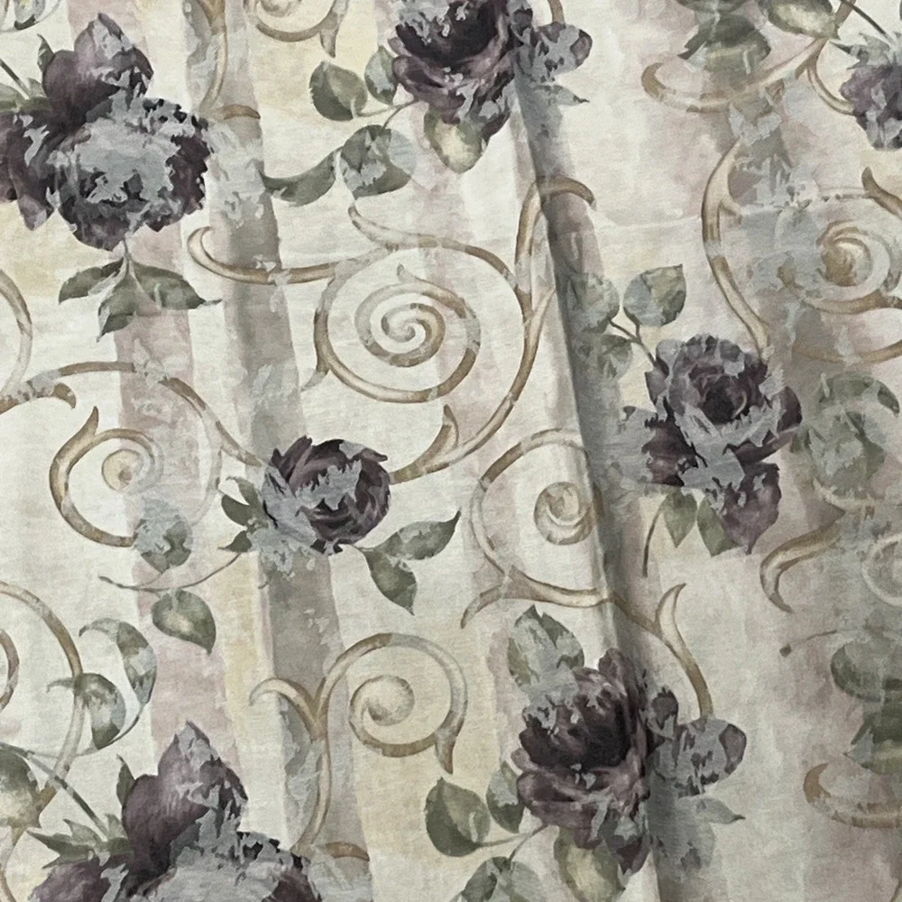 Croscill Drape Set Chambord Cassie Purple Amethyst Curtain Lined &‎ Weighted